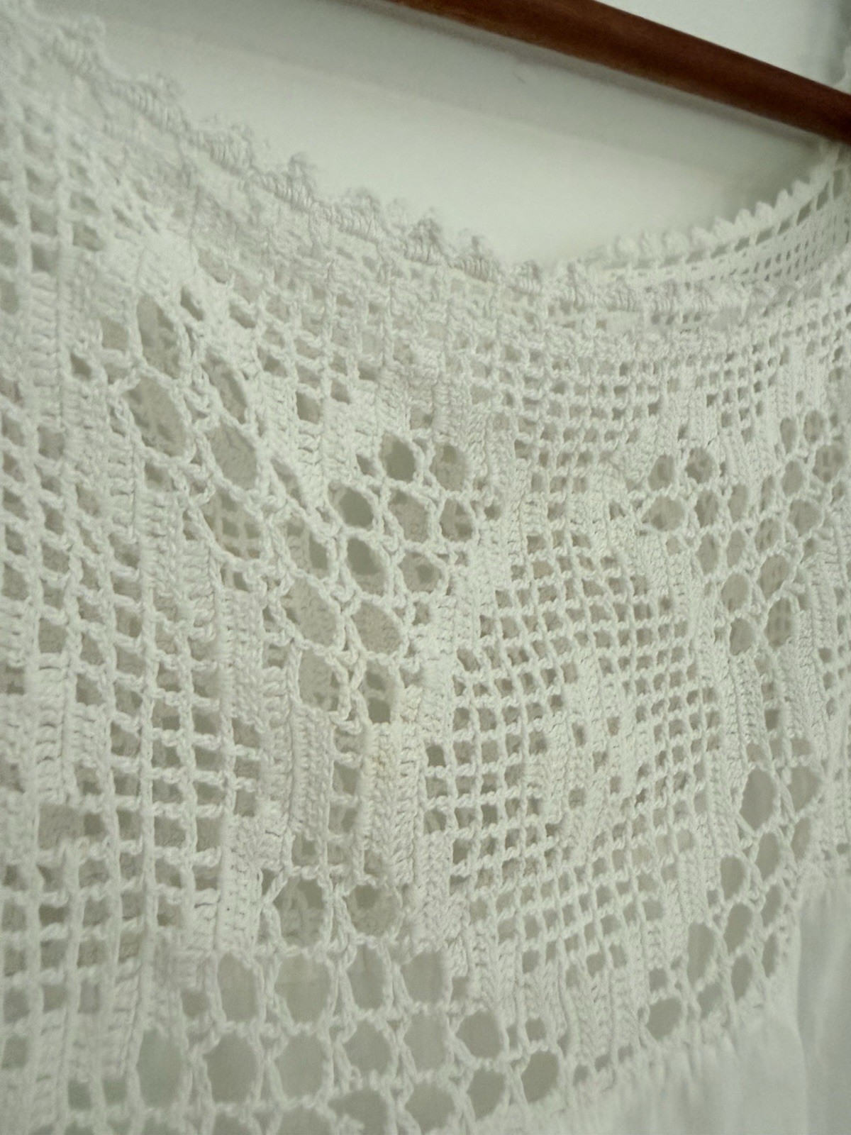 Vintage Antique Edwardian Cotton Crochet Boxy Tank Top Western Prairie 1900s