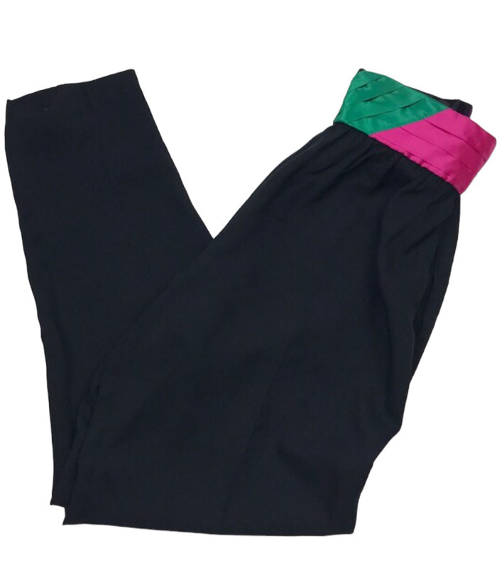 Vintage 80s Black Harem High Rise Pants by Judith Michaels Xs/small?