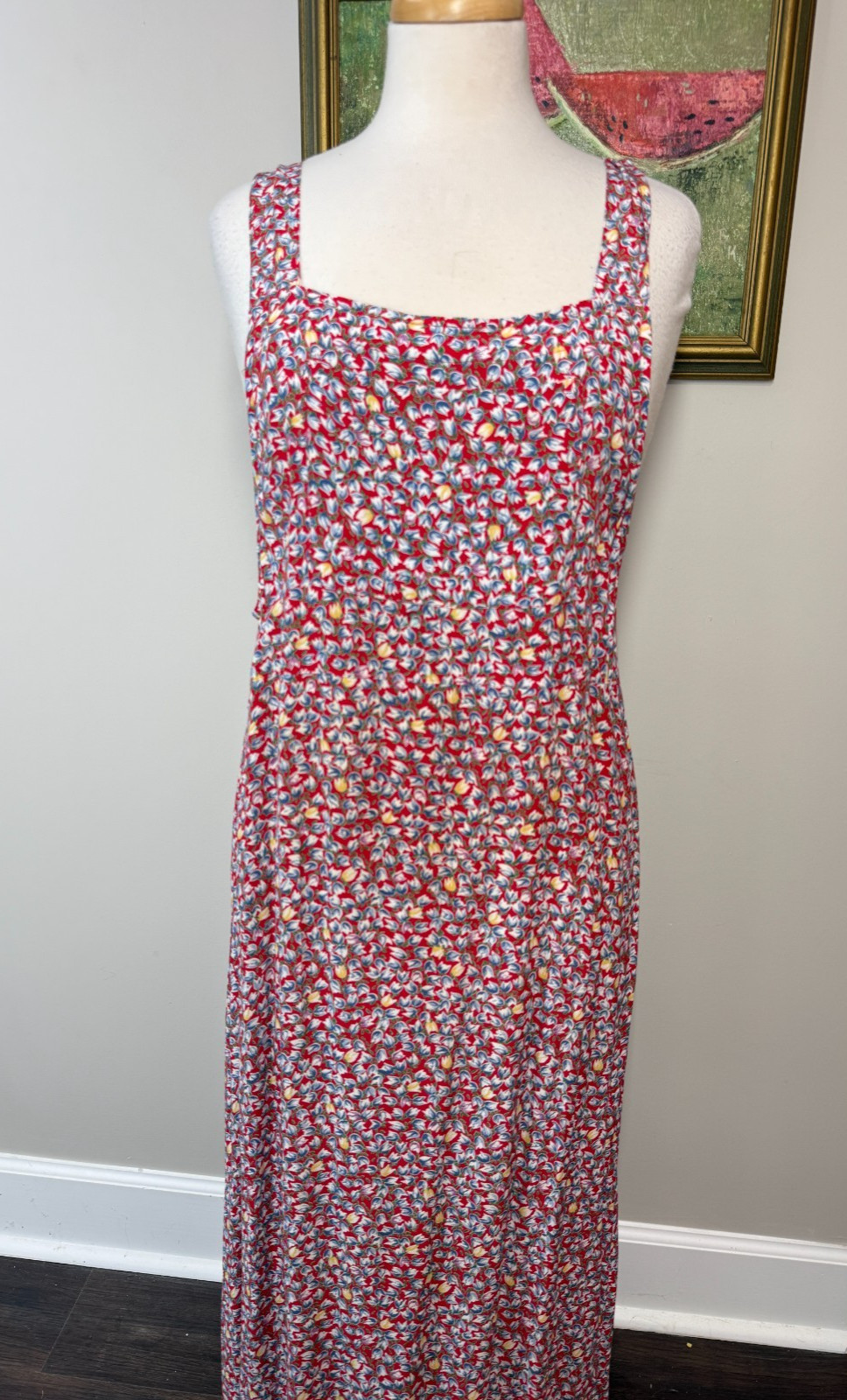 Vintage Carol Anderson Dress Size 8 Midi Floral Sundress Cottagecore Pockets