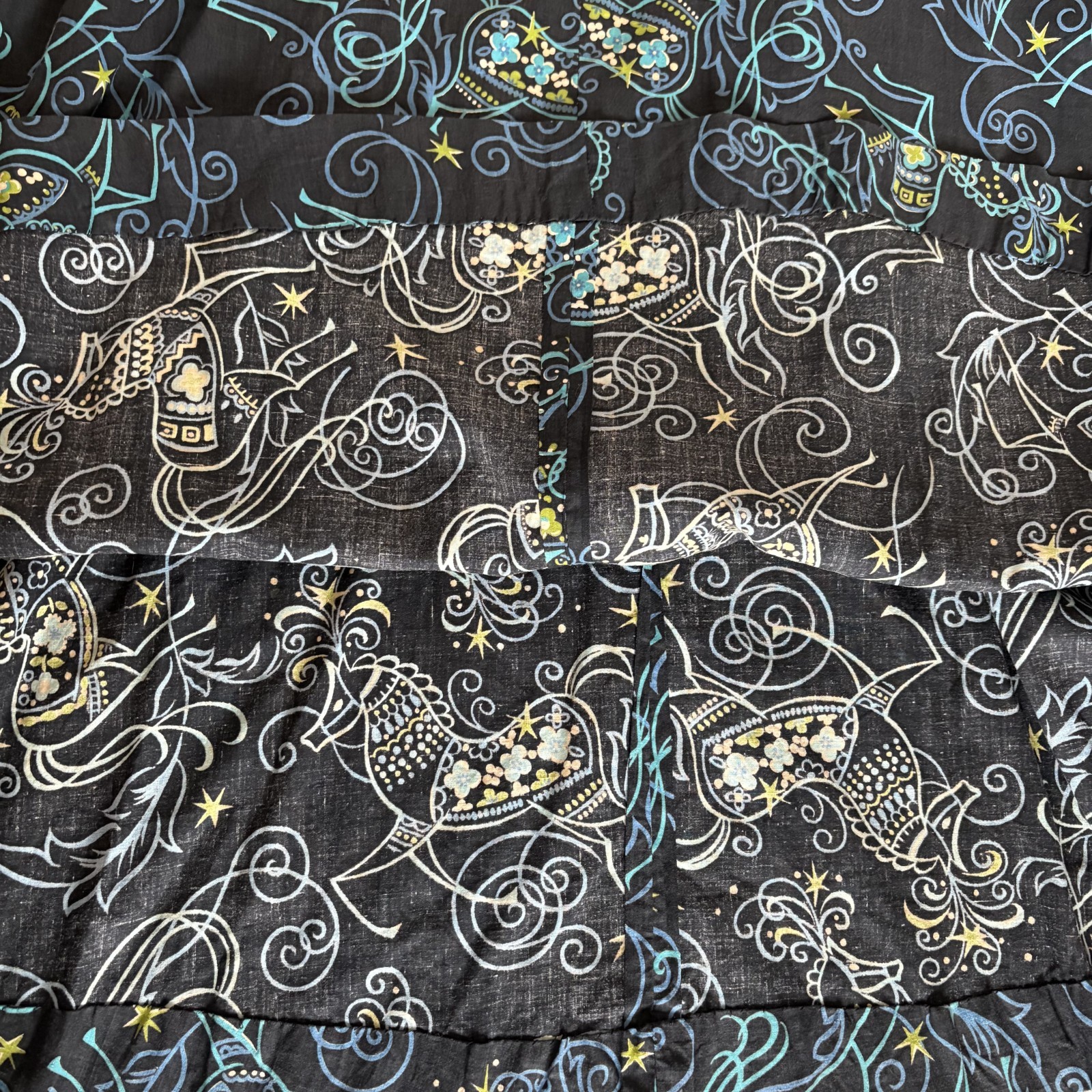 Rare Vintage 40s 50s Whimsical Horse Novelty Print Cotton Dress Matching Belt