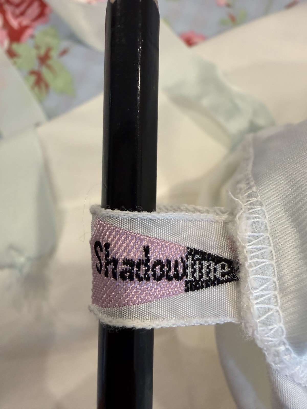 Vintage 50s 60s Shadowline Cotton Nightgown Slip Eyelet Ribbon Size 36 Cottage