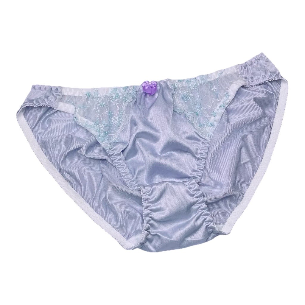 3XL Hip 40-43” Japan Bikini Shiny Slippery Victoria Lace Floral Embroidery Nylon