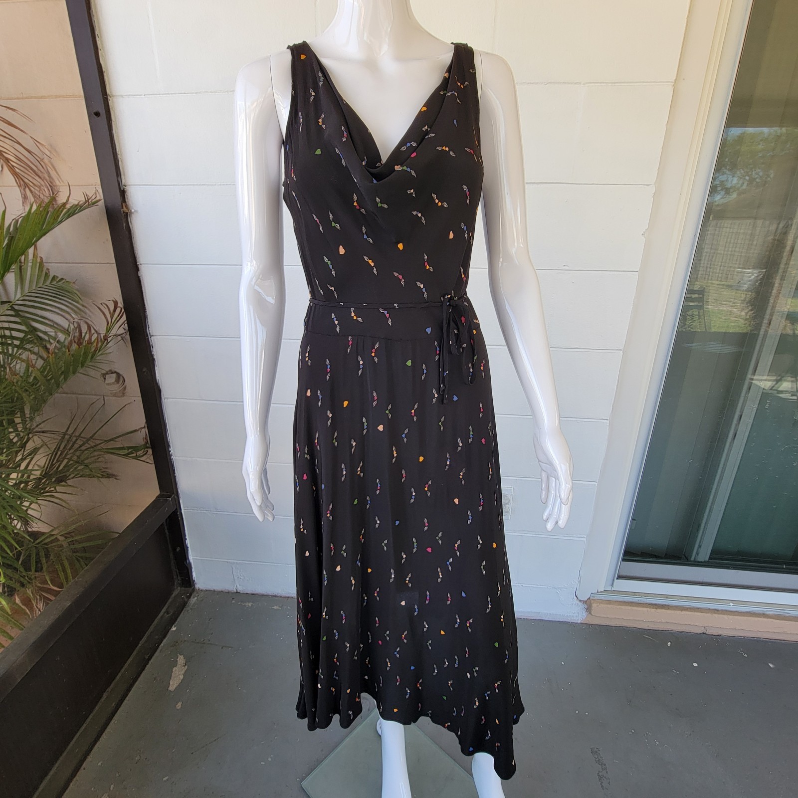 Vintage Anita Kantor Sleeveless Black Dress Women’s Size 14