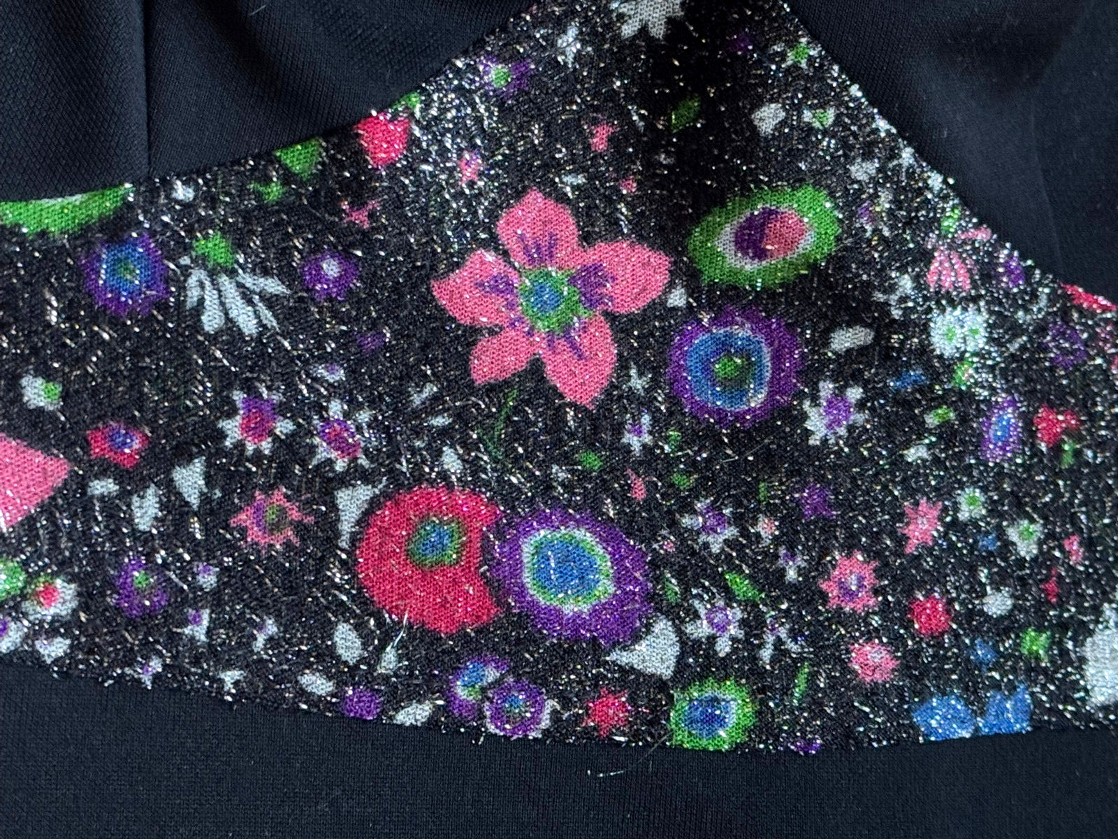 70s Maxi Dress Black Lurex Lamé Hippie Boho ABBA Disco Vintage Dress 38/40