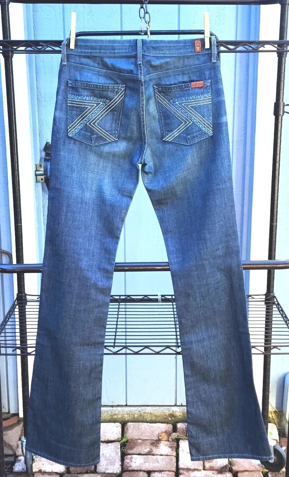 Vintage Y2K 7 For All Mankind 7FAM 90’s Flynt Bootcut Denim Jeans Womens Size 28