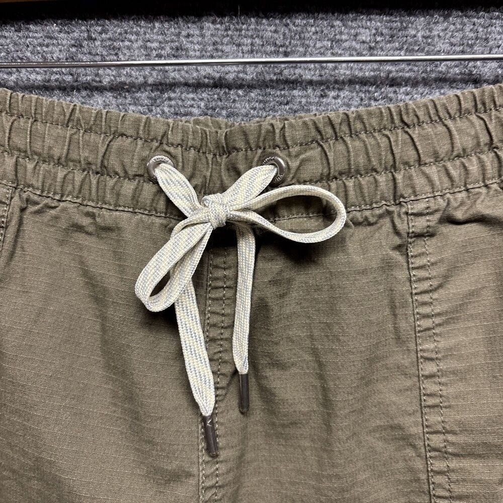Vuori Olive Green Drawstring Jean-Style Shorts