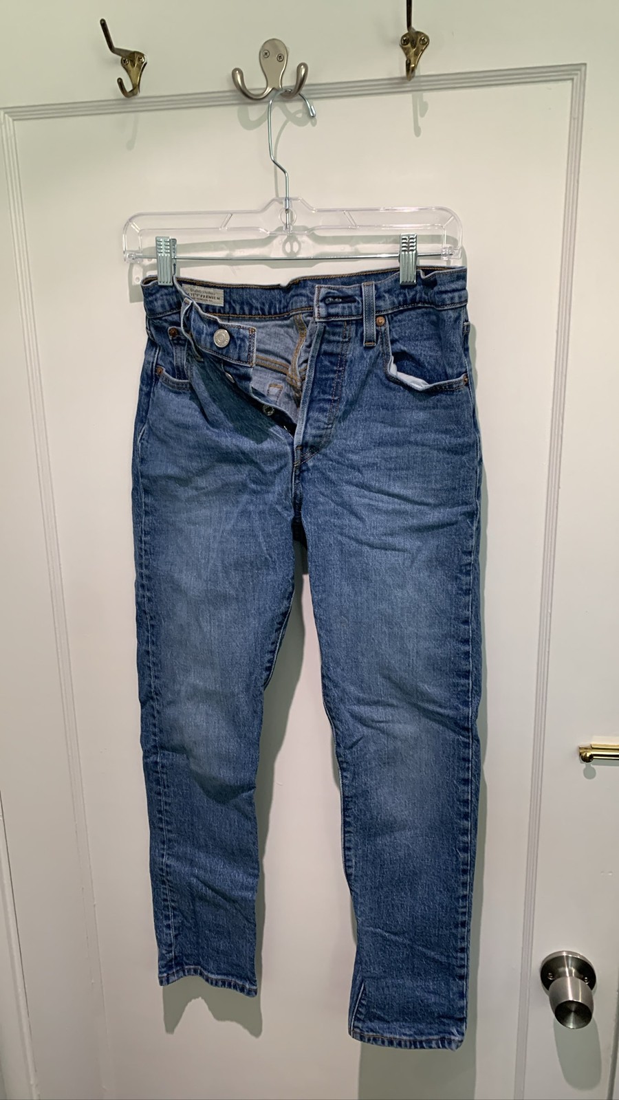 Levi’s 501 Button Fly Medium Blue Straight Leg Denim