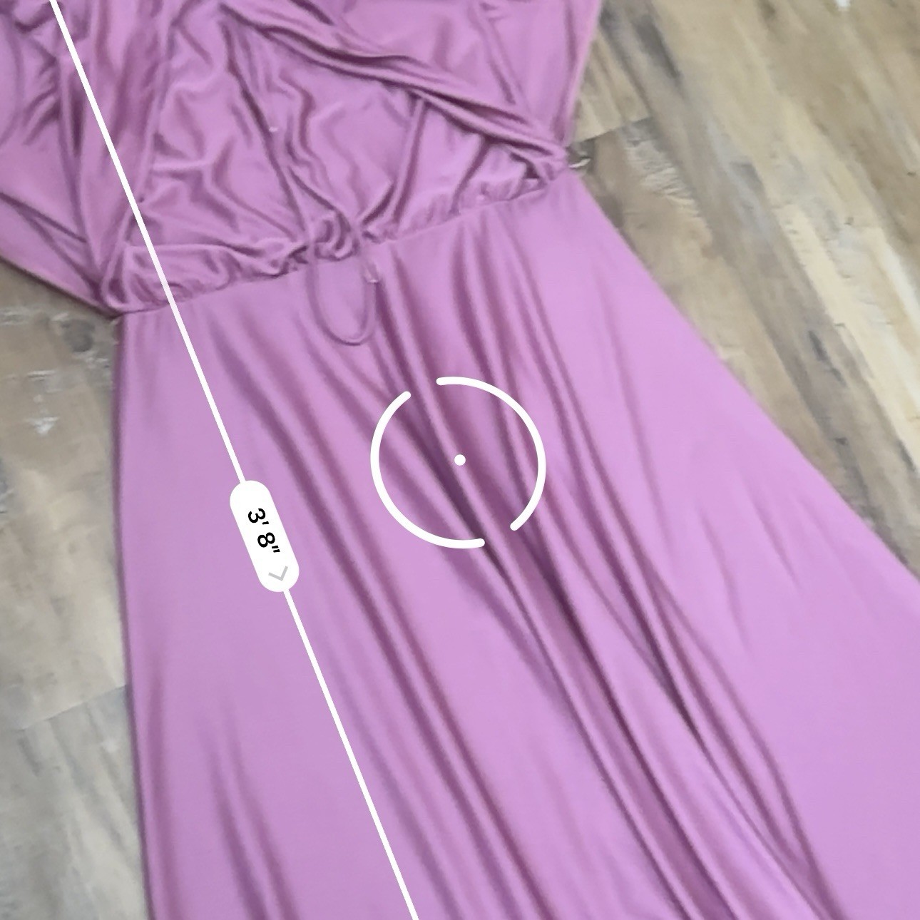 VTG 70s 80s Pink Mauve Satin Draped Slouchy Flutter Sleeve Belted Midi Dress