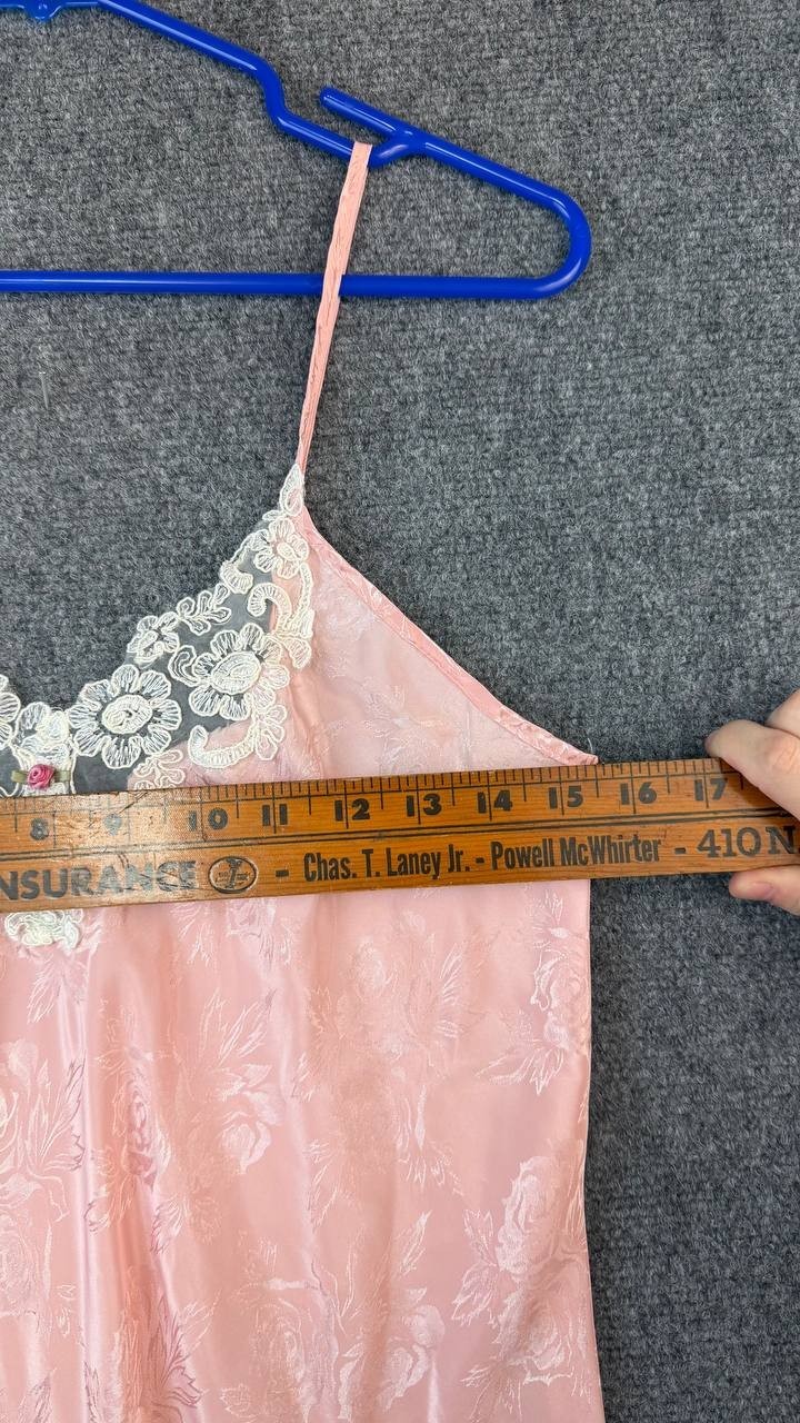Vintage Inner Most Pink Lace Nightgown Slip Dress Pre-Owned M 43in