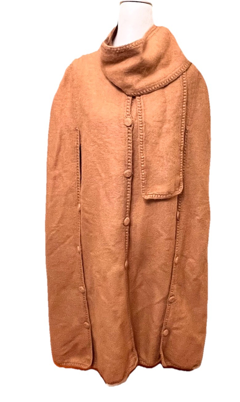 Bridgerton Vintage Alpaca Wool Cape Poncho Quiet Luxury Handmade Victorian