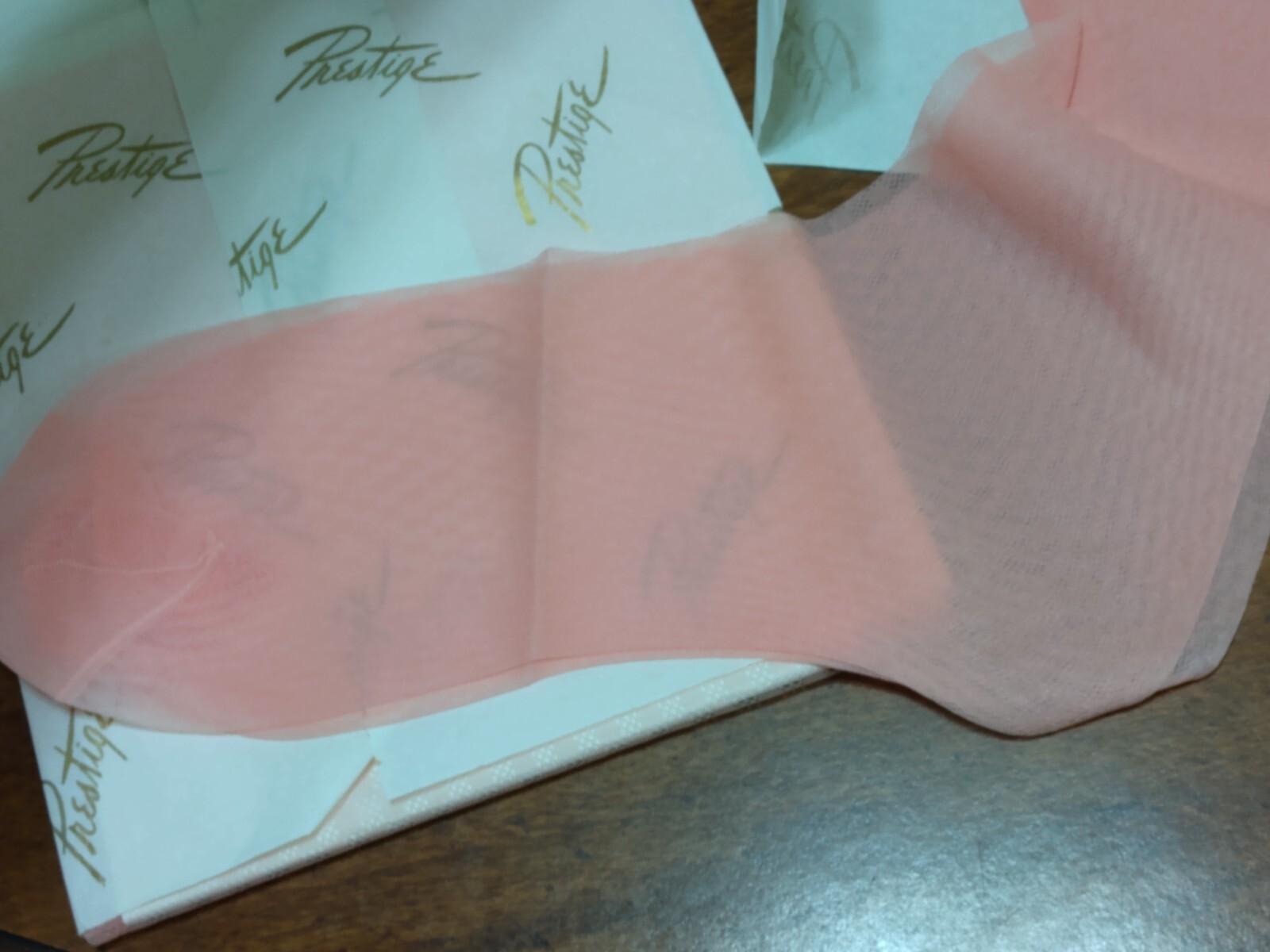 Vintage Prestige Thigh High Pantyhose Pink Illusion Sz 10 Stocking Lot of 5 Pair