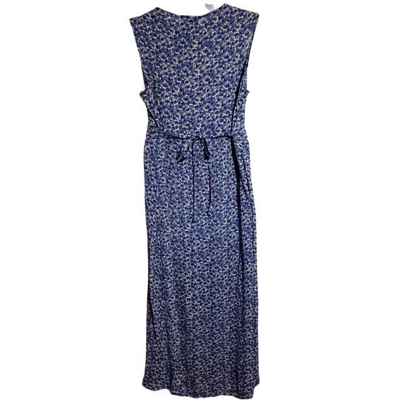 Vintage 1990’s NWT April Cornell Floral Blue Yellow Maxi Prairie Cottage Dress