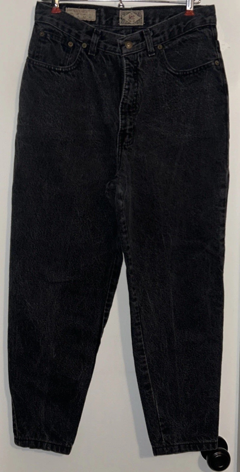 Vintage 80’s Original Barrel Express 100% Cotton Jeans Washed Black 30” Waist