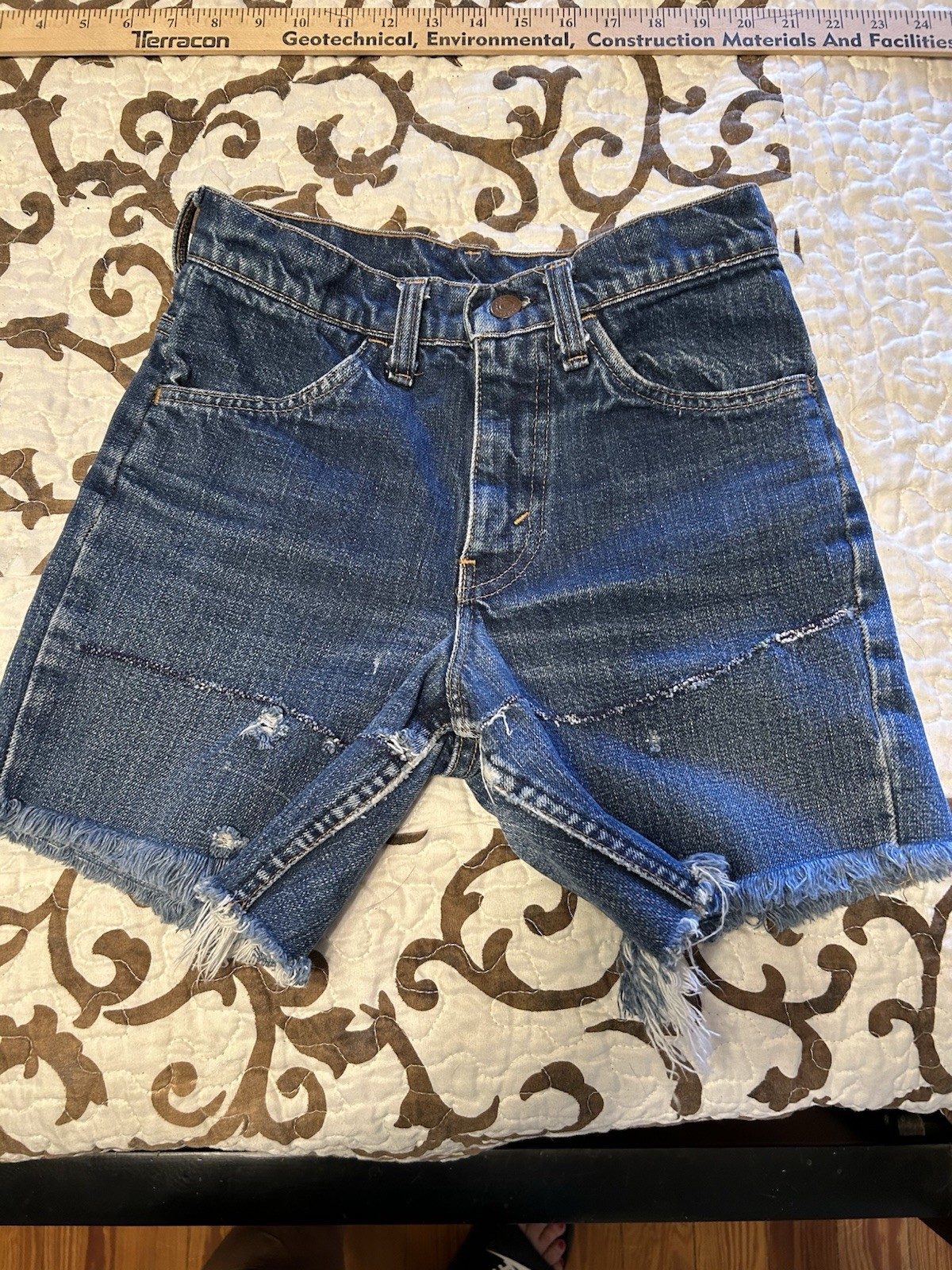 Vintage Levi’s Cut Off Shorts Big E Orange Tab Late 60s Early 70s Talon 42