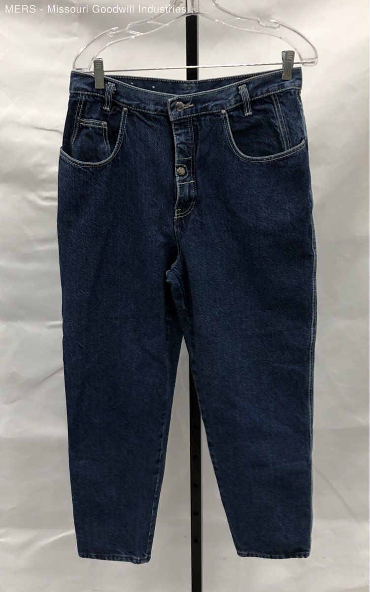 Vintage 90s P.S. Gitano Women’s Blue High Rise Tapered Jeans 100% Cotton Sz 16S
