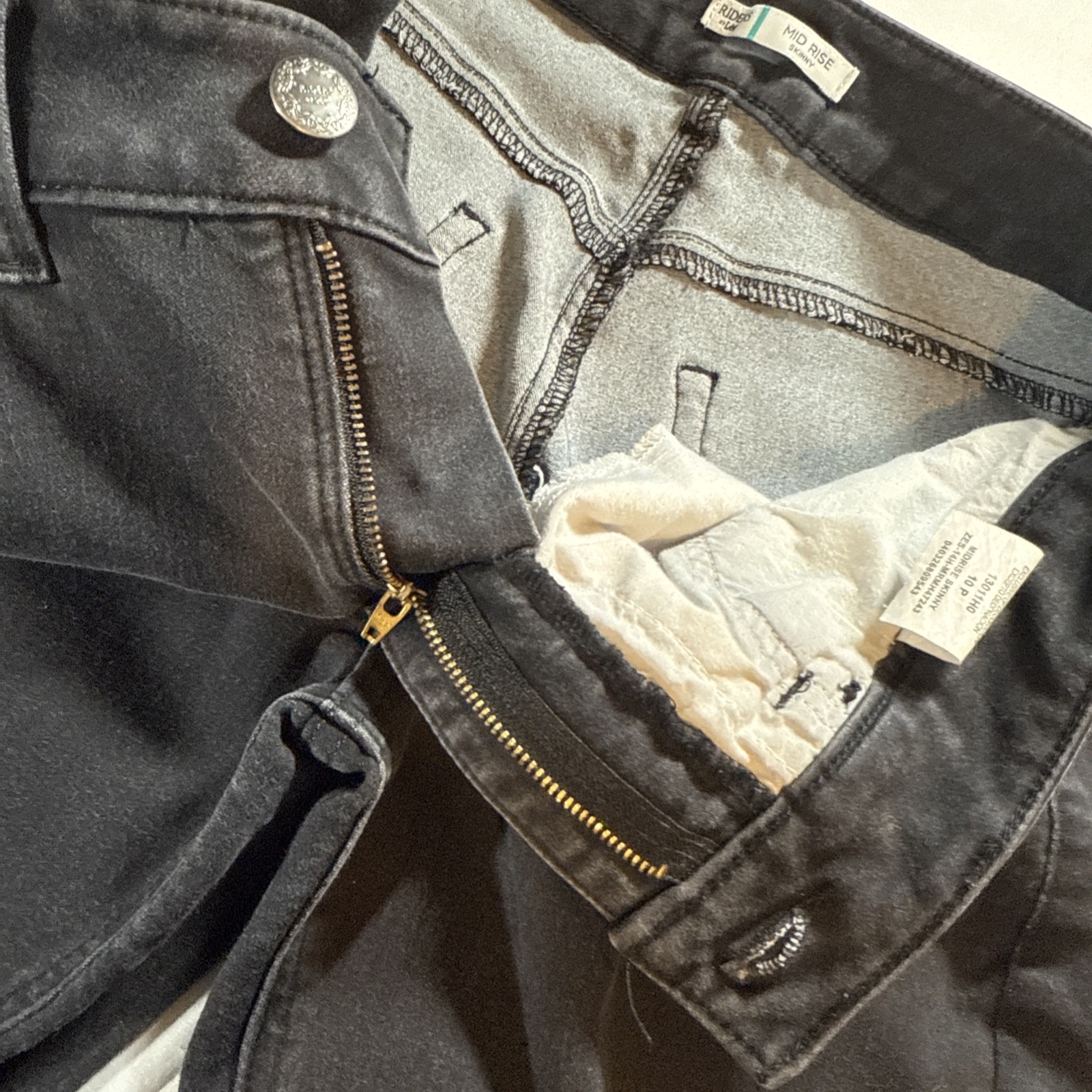 Riders by Lee Women’s Black Skinny Mid Rise Jeans SZ 10P