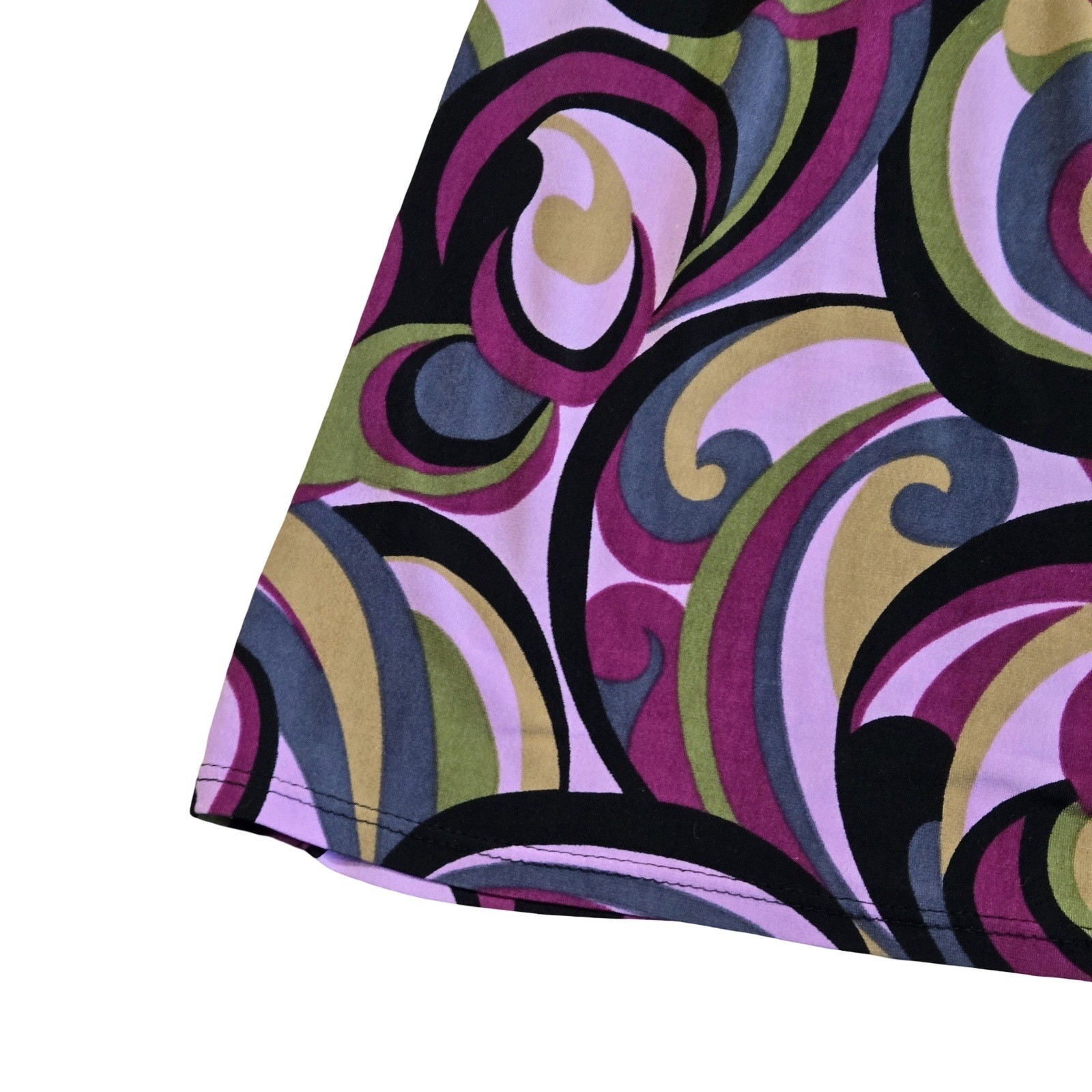 VTG y2k funky print babydoll mini dress / SM / B WEAR, retro, groovy, 70s, 2000s