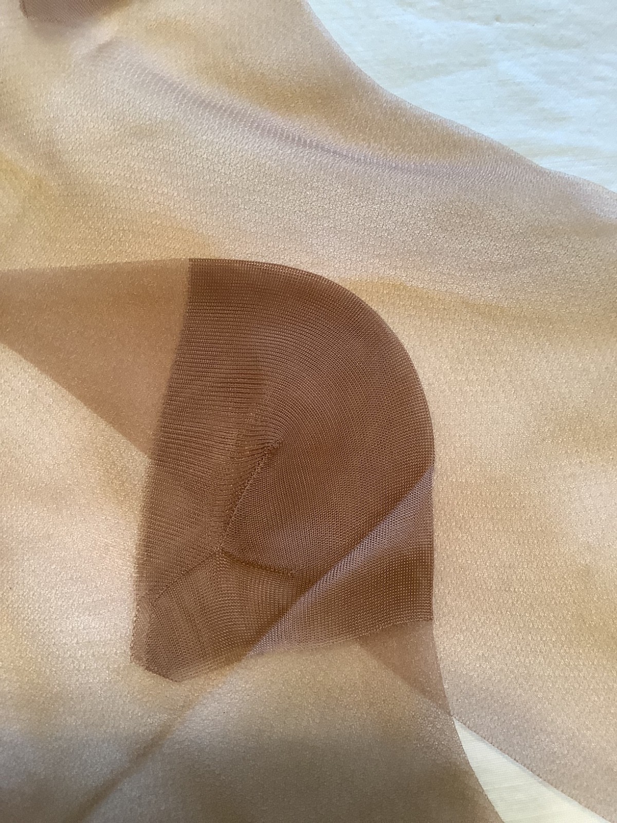 Vintage Ideal Garter Stockings Tall Girls RHT Seamless Mesh Beige 10 36″