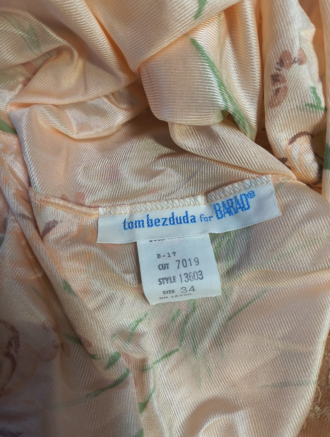 Vintage Tom Bezuda For Barad Mini Dress Slip Nylon Floral Lace NWT NOS 34