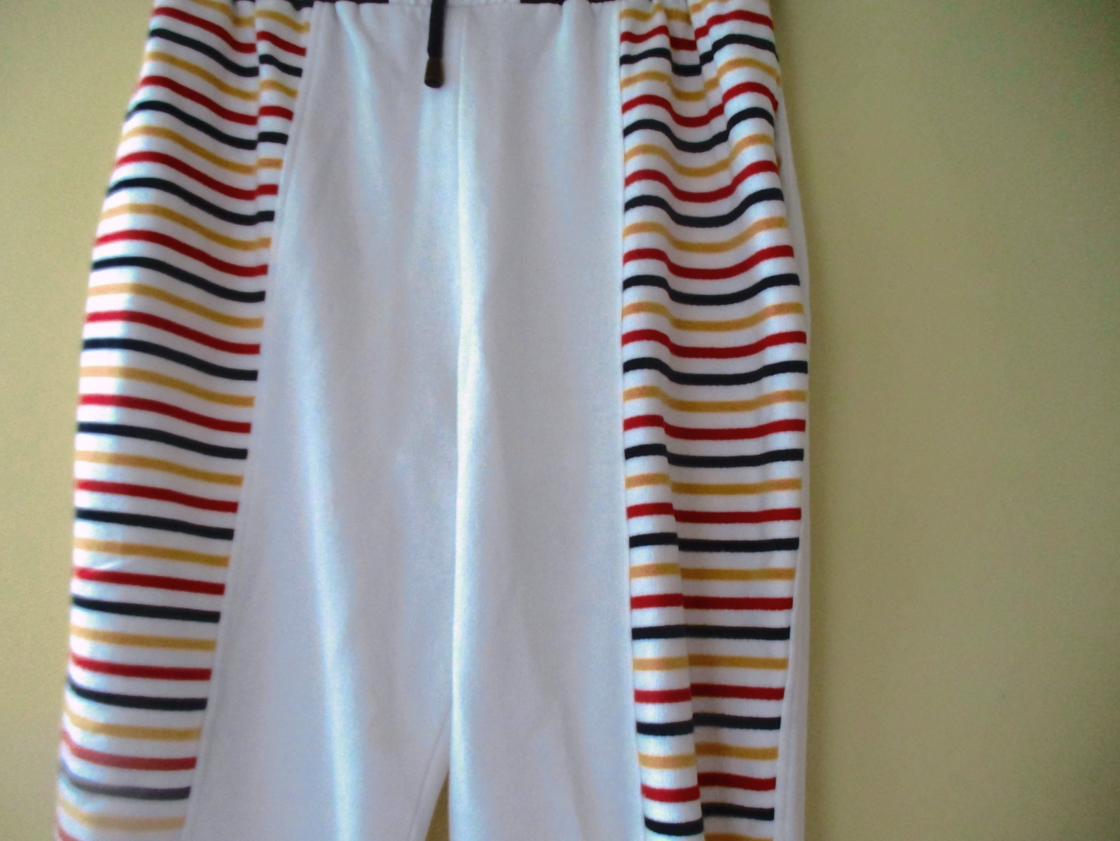 MONDI SPORTS J OGGER PANTS WHITE MULTICOLOR COTTON BLND SIZE 42 EU VINTAGE