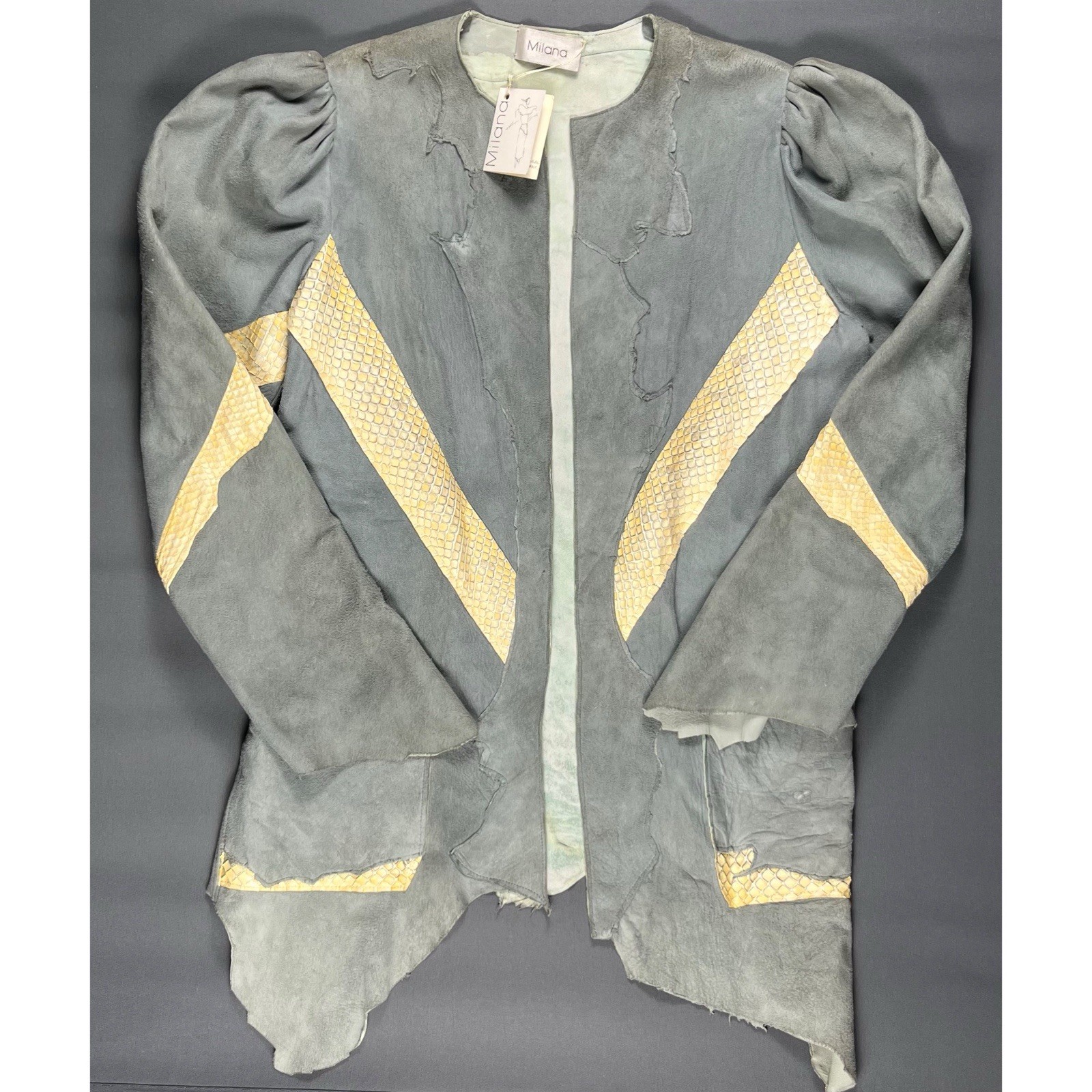 Vintage 80s Milana Lambskin Coral Snake Jacket Women’s S/M USA NWT￼