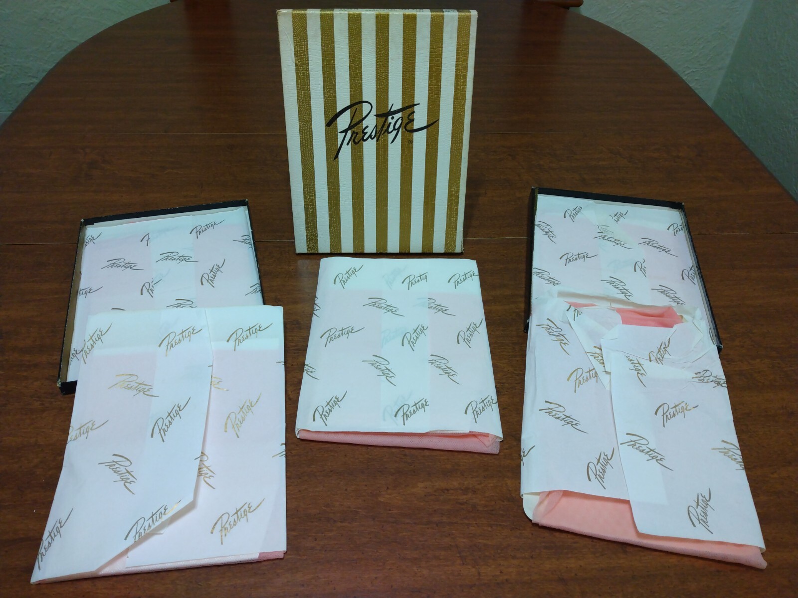 Vintage Prestige Thigh High Pantyhose Pink Illusion Sz 10 Stocking Lot of 5 Pair