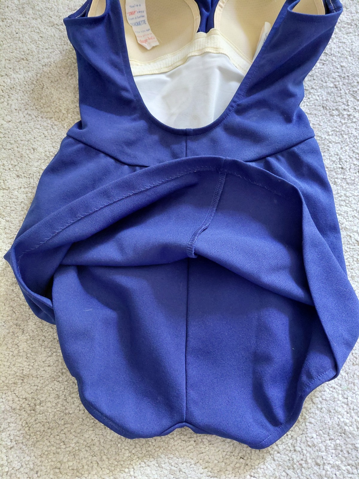 Vintage 1960s Robby Len Navy Blue Retro Swimsuit Mod Volup 16