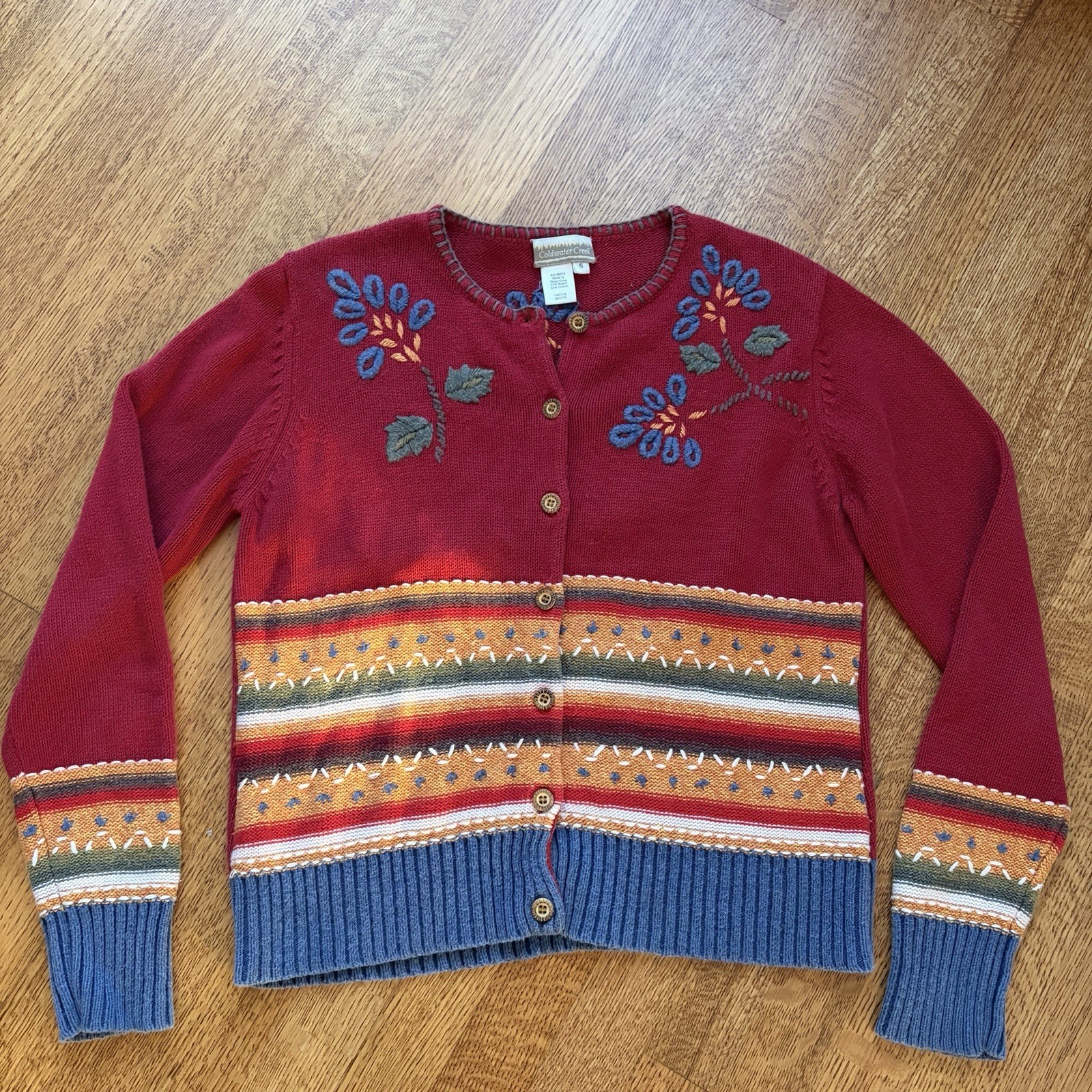 Vintage Coldwater Creek Women’s Small Cardigan Sweater Cottagecore Grandma Chic