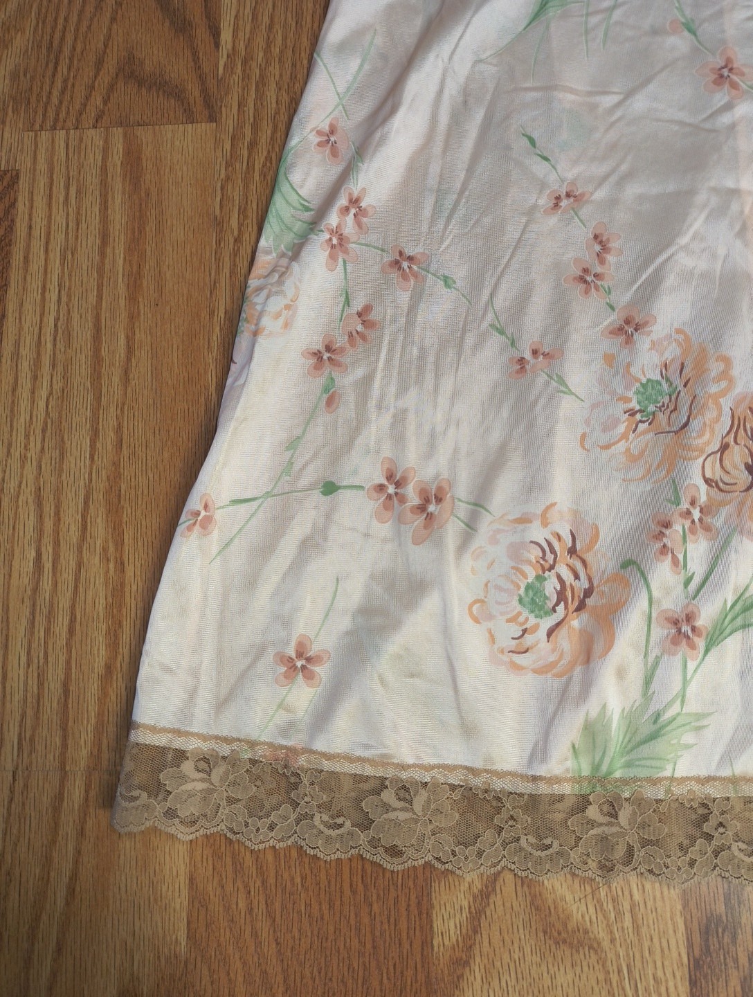 Vintage Tom Bezuda For Barad Mini Dress Slip Nylon Floral Lace NWT NOS 34