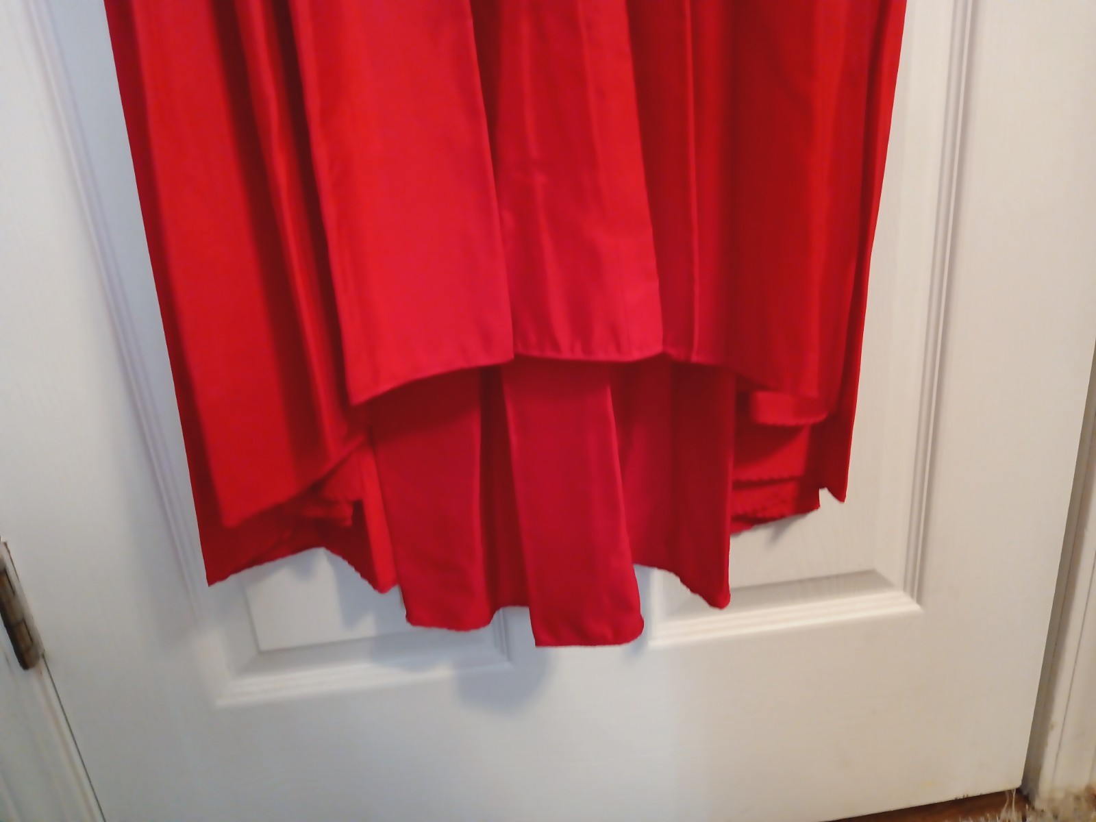 VTG 1980 DANCE ALLURE gown red satin puff drop wst V bck SWEETHEART PROM M READ