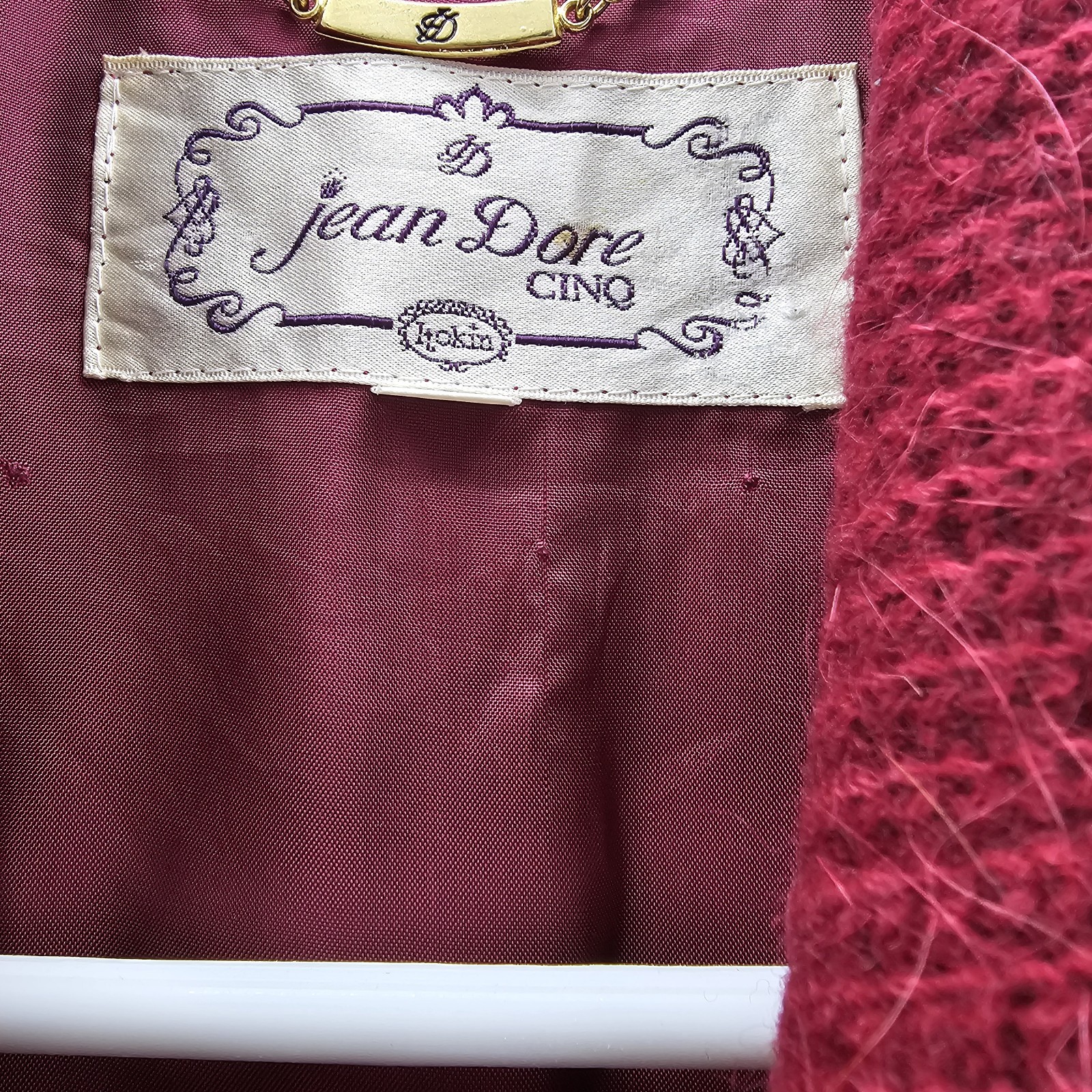 Pre-OVintage Jean Dore Women Chest Size 39 Inches Red Wool/ Mohair Blend Blazer