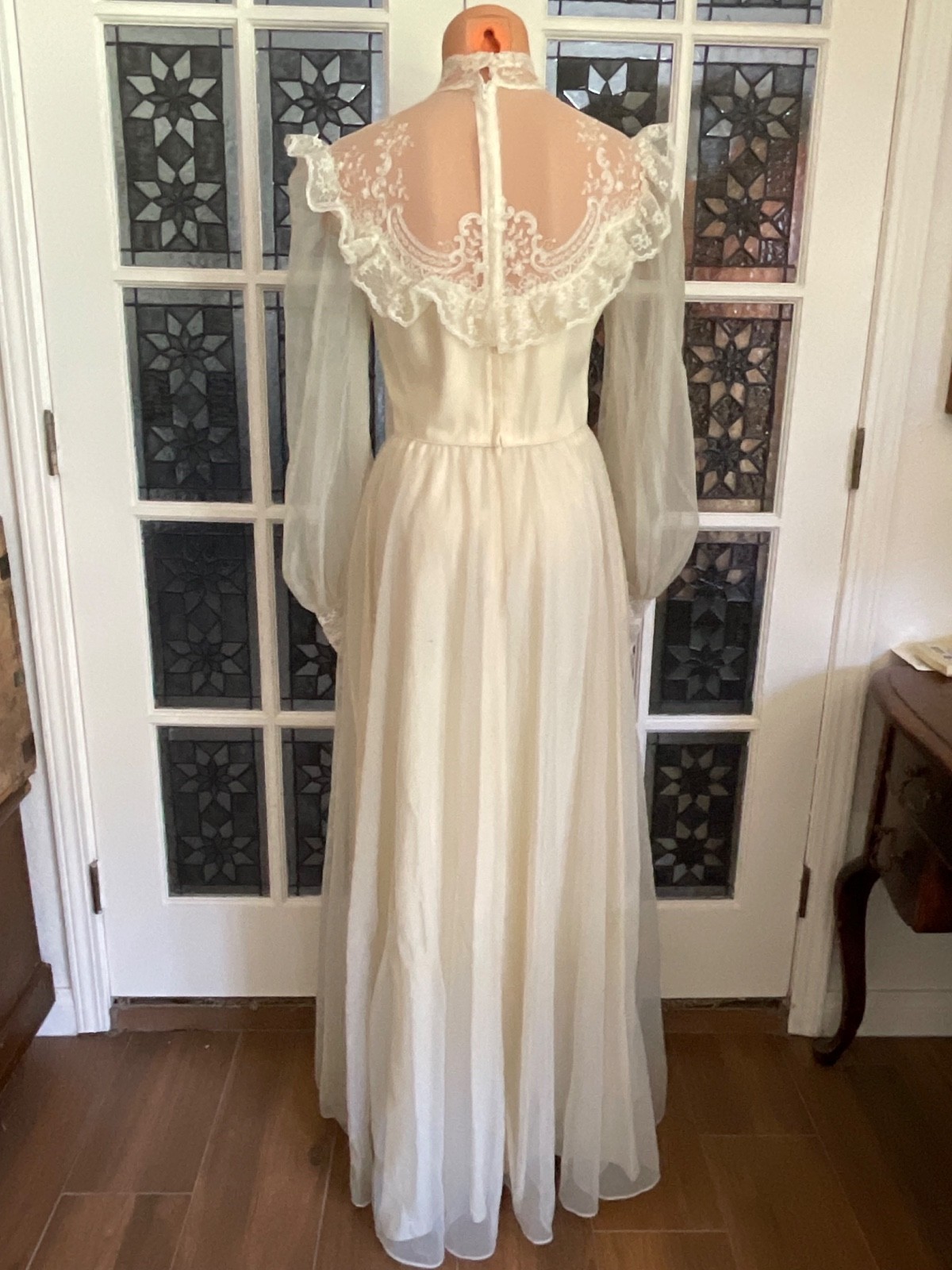 Vintage Eve Of Milady Wedding Dress Boho Victorian Prairie CottageCore Small