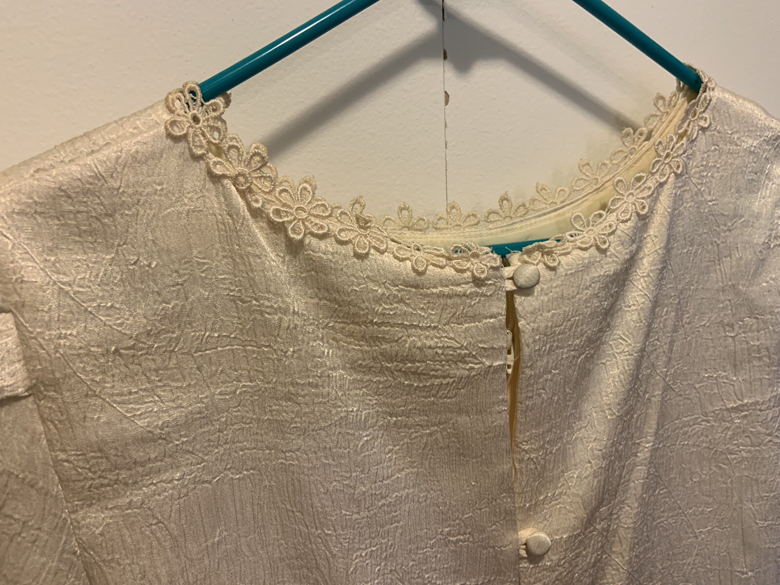 Vintage 80s After Dark Cream/Ivory Dress 2196, Bow, Tags! Size 14 100% Polyester