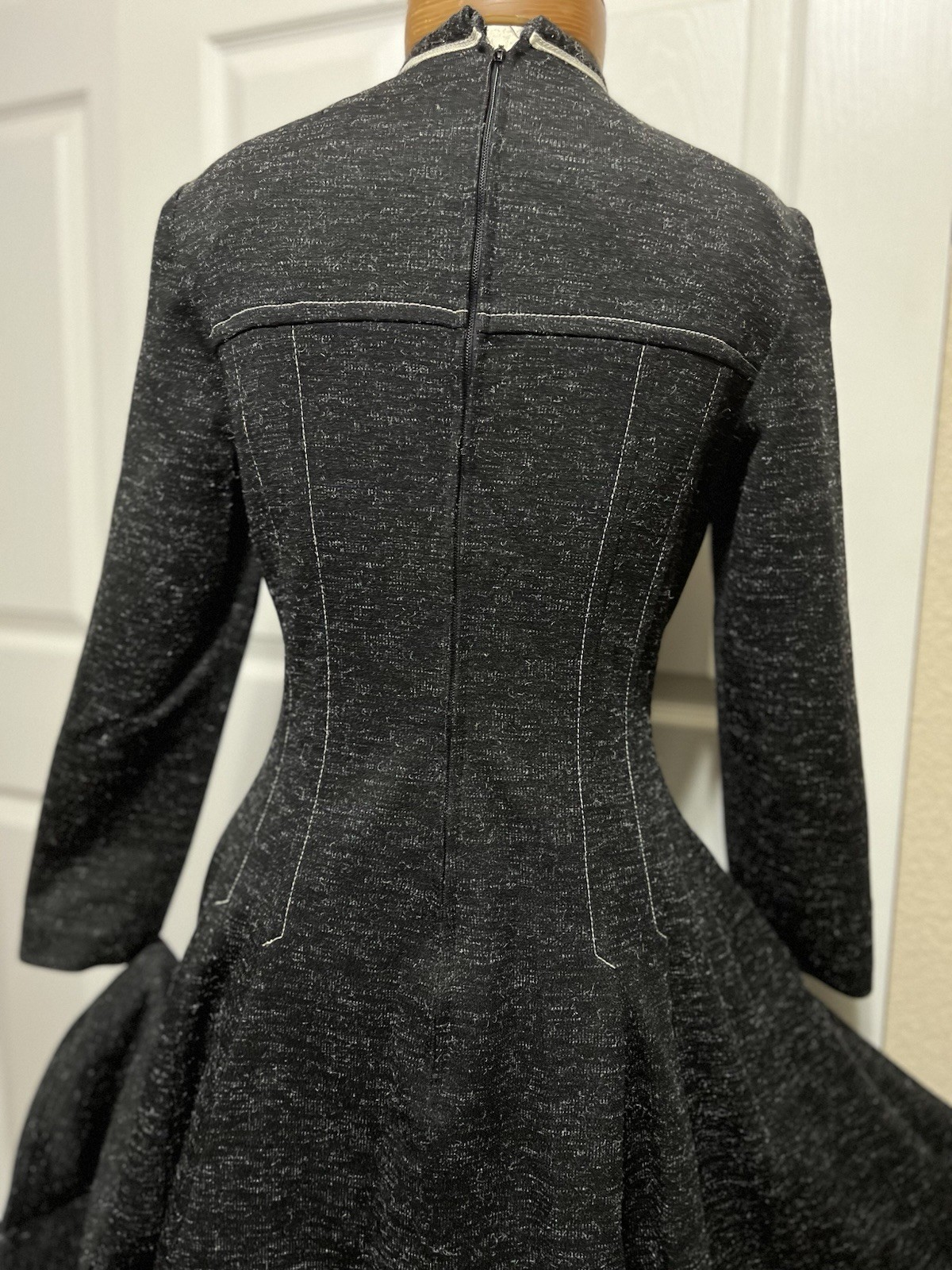 Vintage 1960’s Paula Brooks Original’s Princess Line Black Knit Dress Sz. 4 – 6