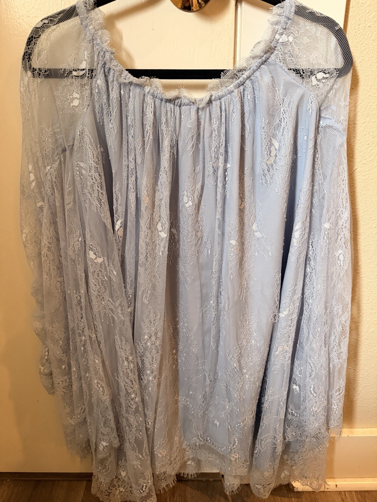 Free People Vintage Blue Sheer dress, Regular Size xs