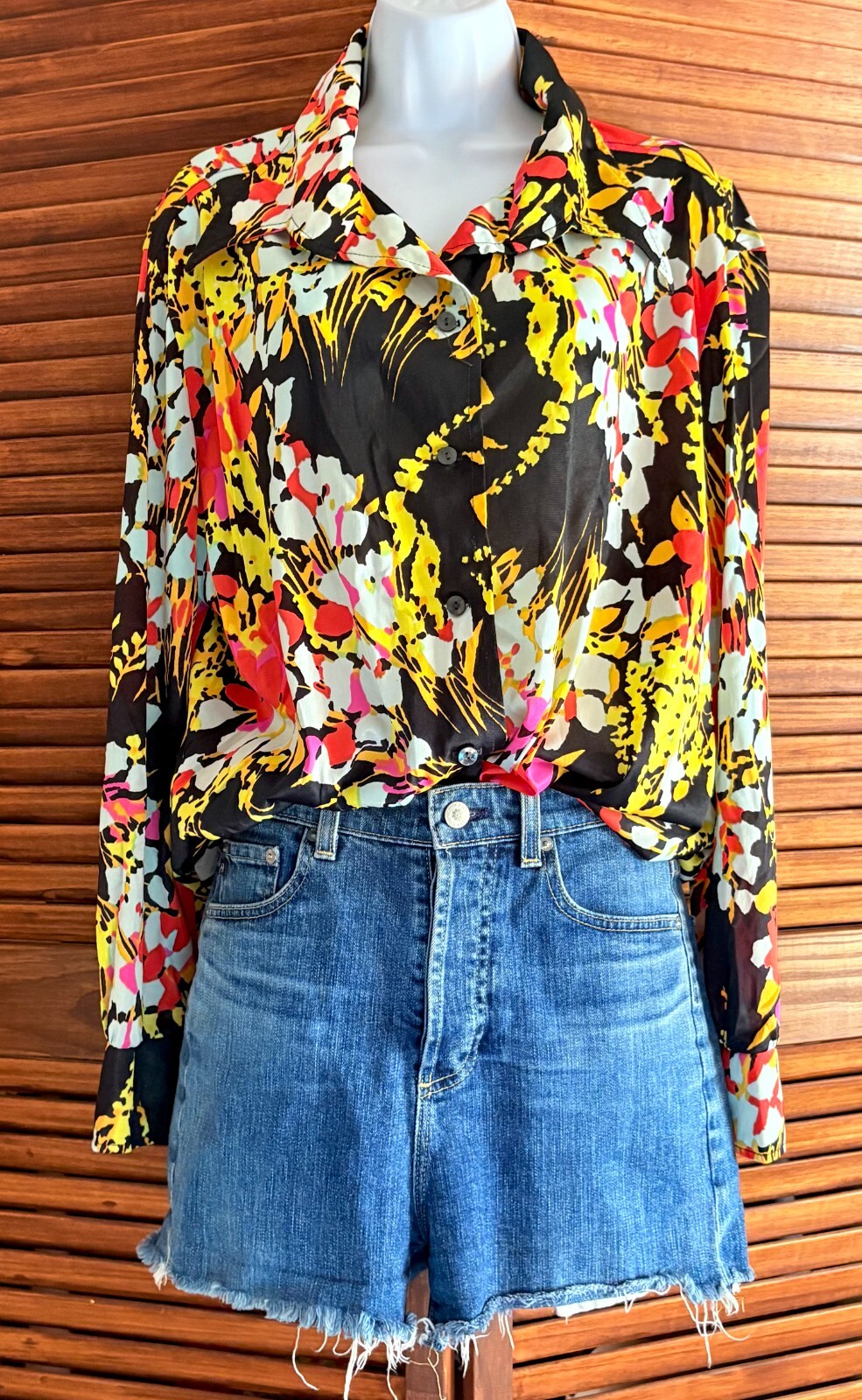 Vintage Shamis Floral Button Down 1970’s M/L