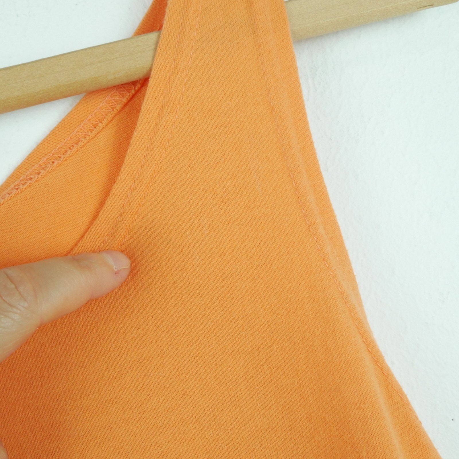 Vintage Medium Maxi Dress Orange Beachy A Line Resort Casual Relaxed Boho 90s