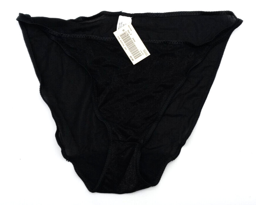 Personal Identity Semi Sheer Black Panties Size 7- New with Tags