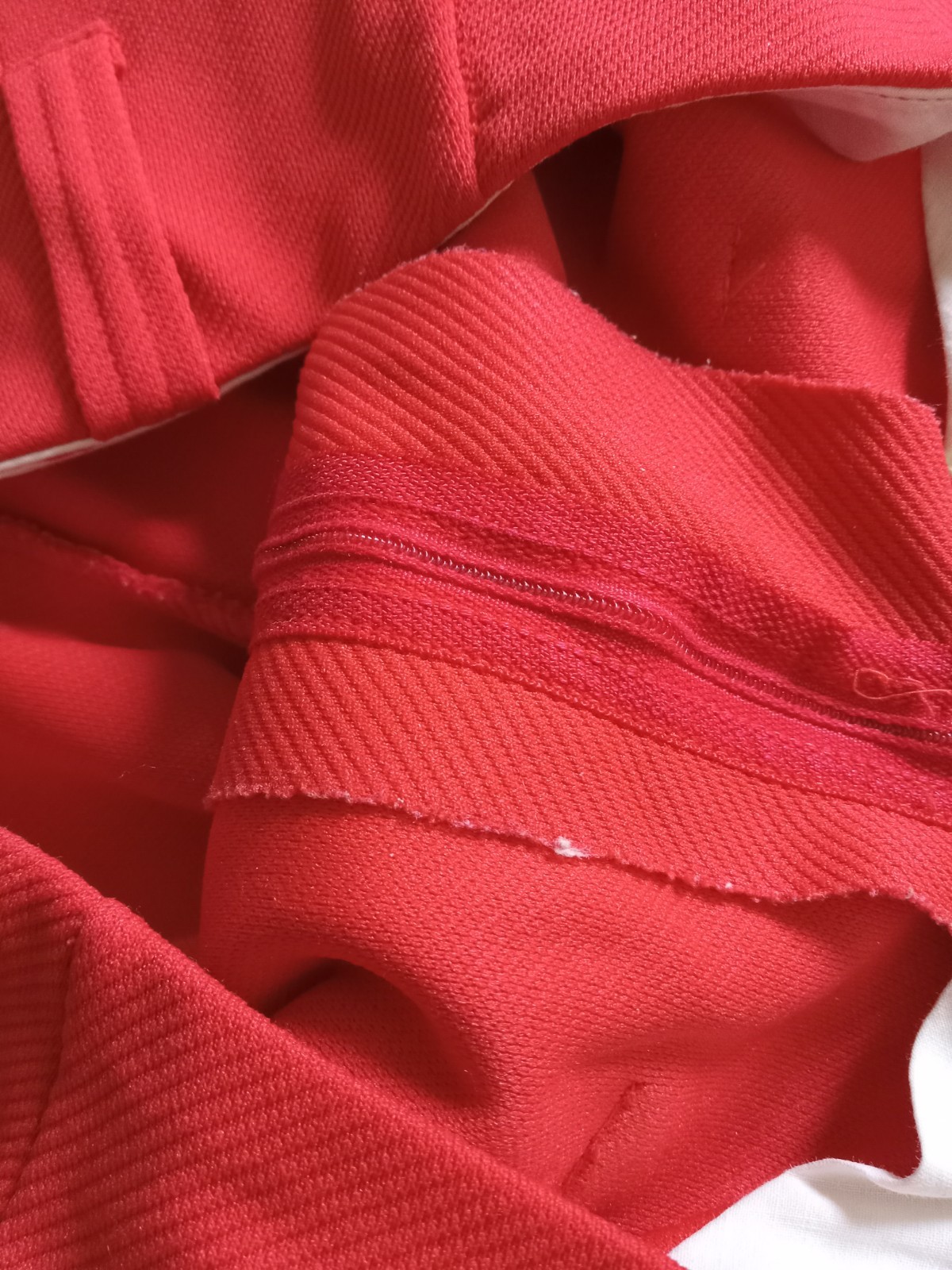 Vintage 60s 70s High Rise Wide Leg Red Leisure Dress Pants Size Small Handmade