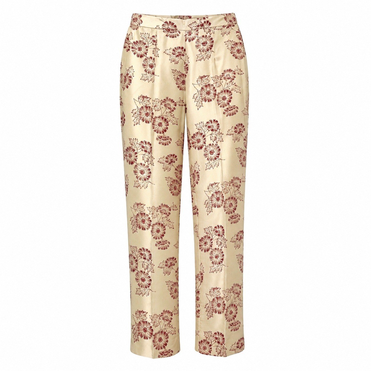 Vintage Adrianna Papell Slow Fashion Silk Floral Pants Women Sz 4P Garden Party