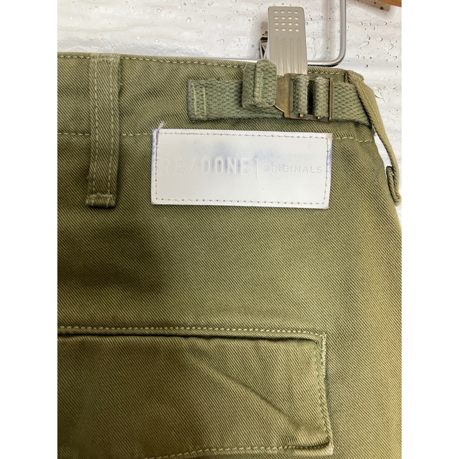 Re/Done originals army green cargo pants made In USA women’s size 24 Grunge