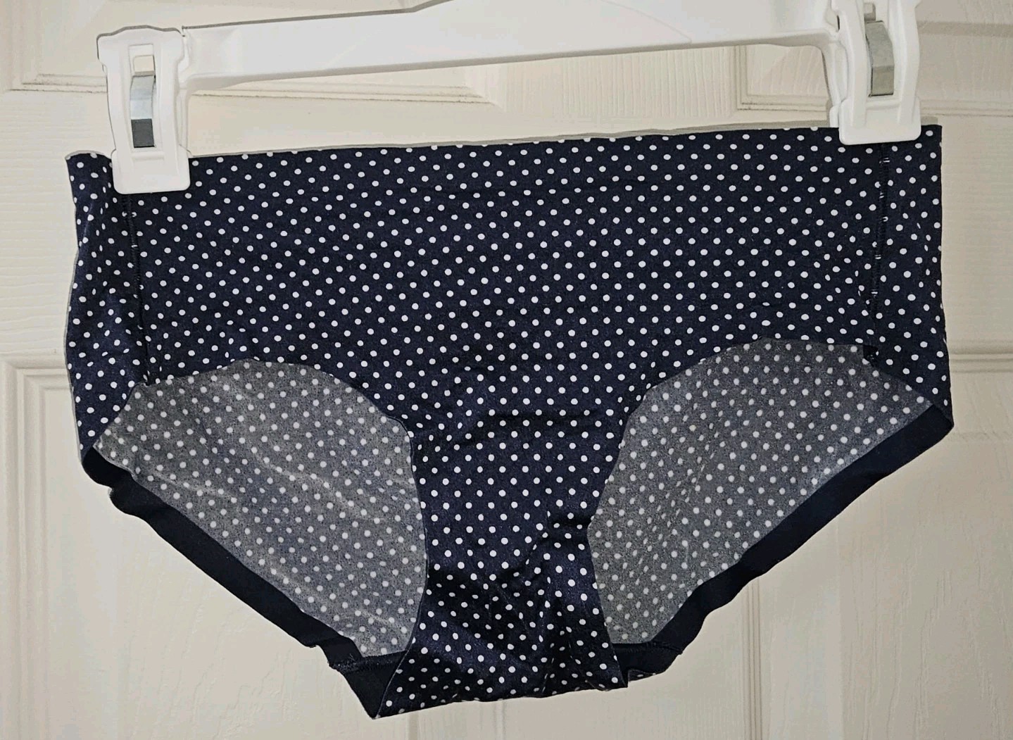 Vintage Blue Polka Dot Hipster Panties. Size Med