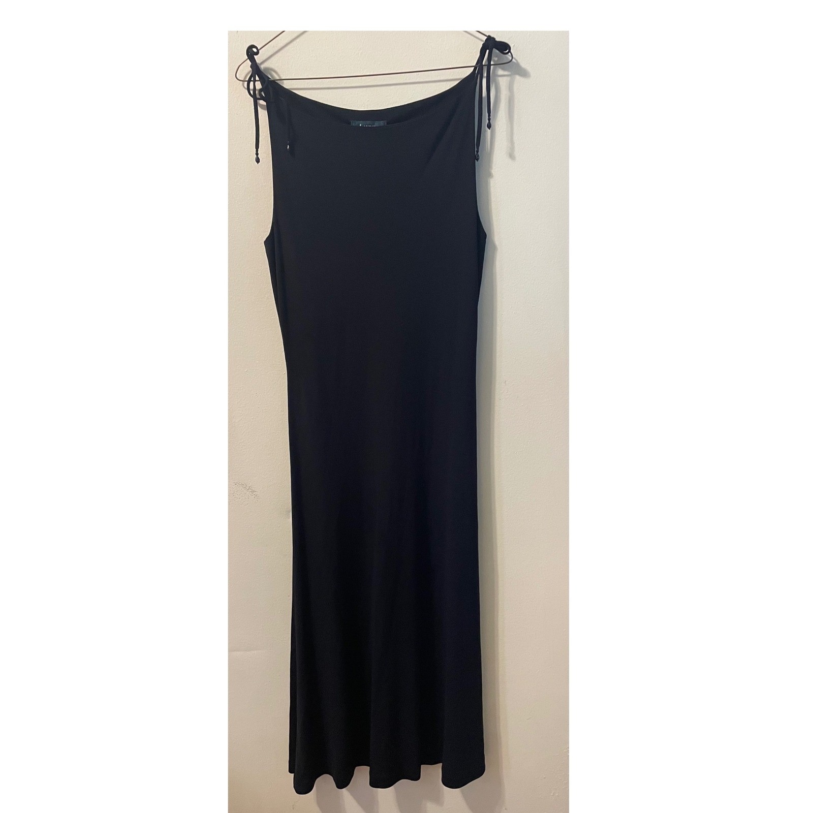 LAUREN RALPH LAUREN VINTAGE EVENING ELEGANT BLACK MAXI SLEEVELESS DRESS SIZE M