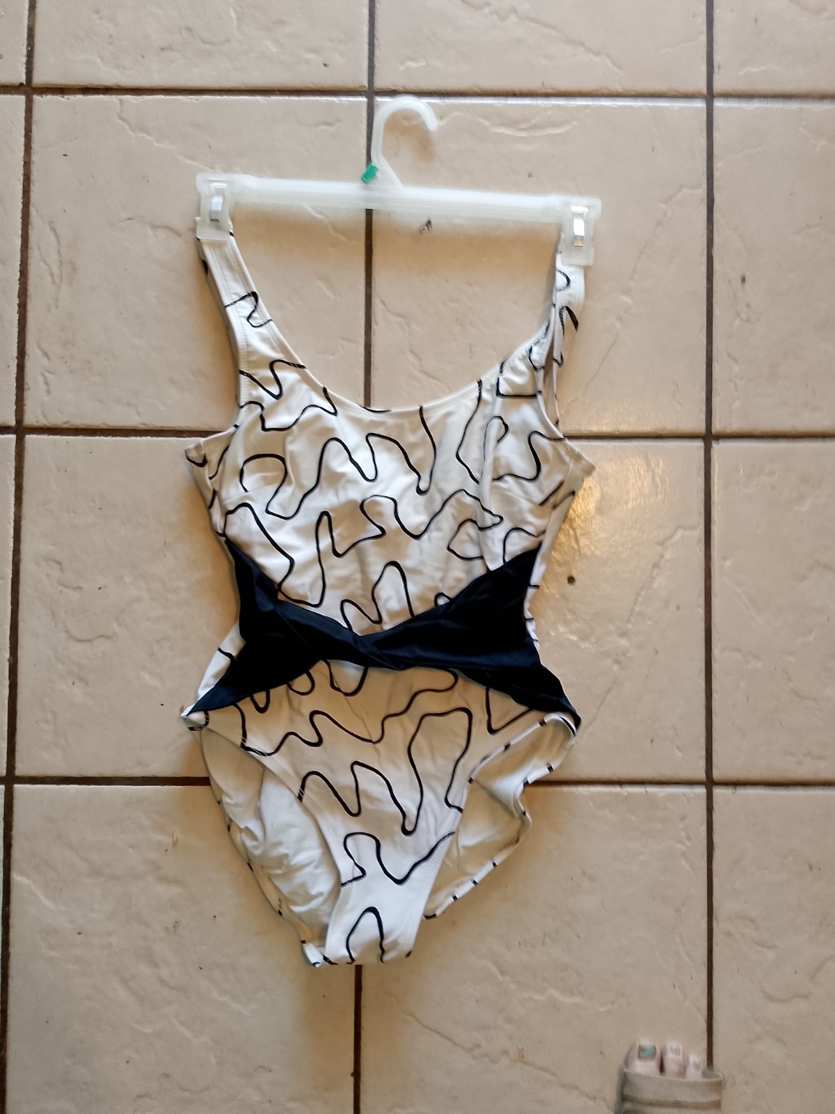 Vtg,Cole Of California,Onepeice Swimsuit,Twisted Waist Belt.80s-90 Size 10.Retro