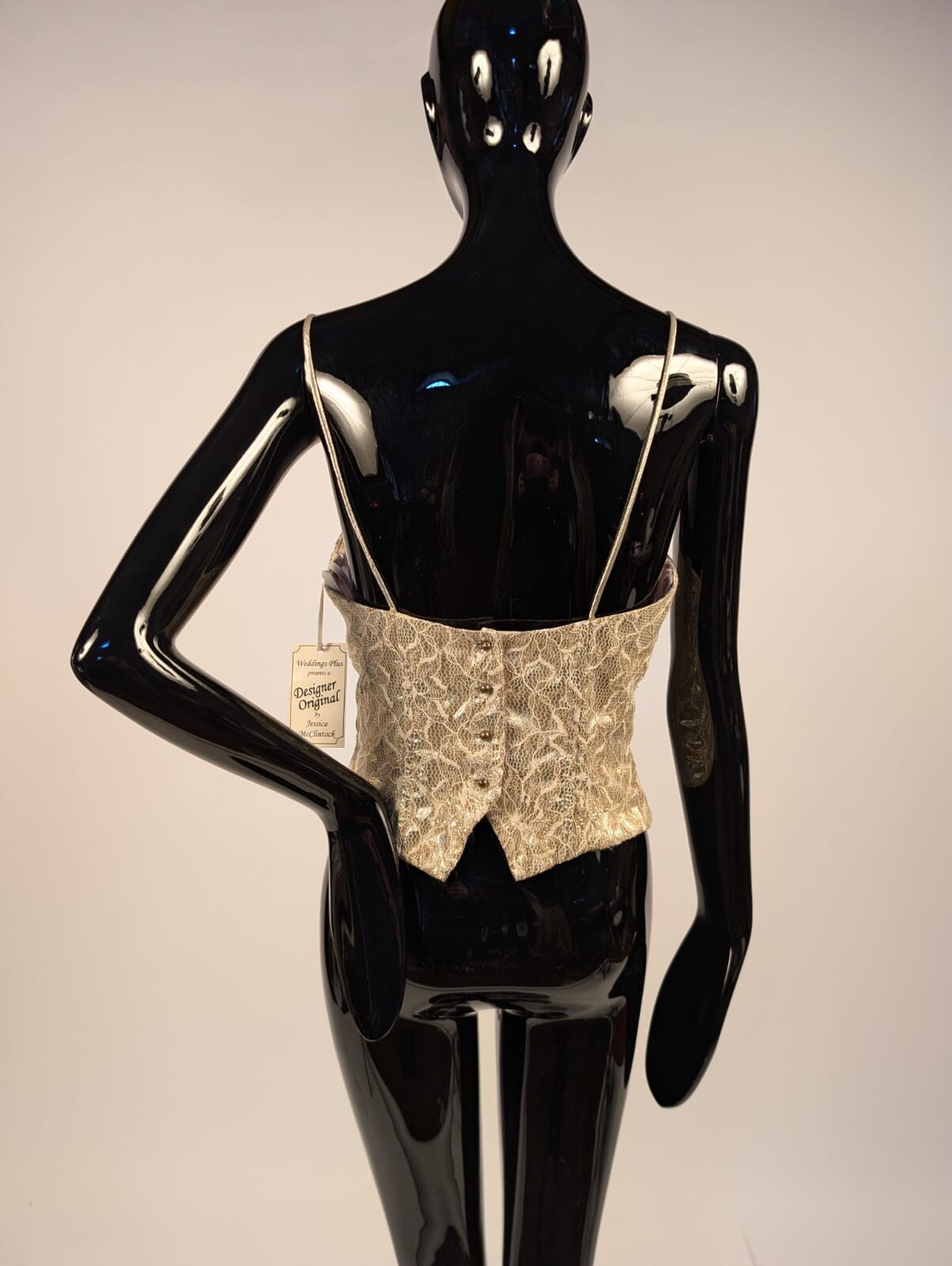 GLAMOUR VINTAGE 1980’S METALLIC GOLD LAME CAMISOLE TOP BY GUNNE SAX W TAGS