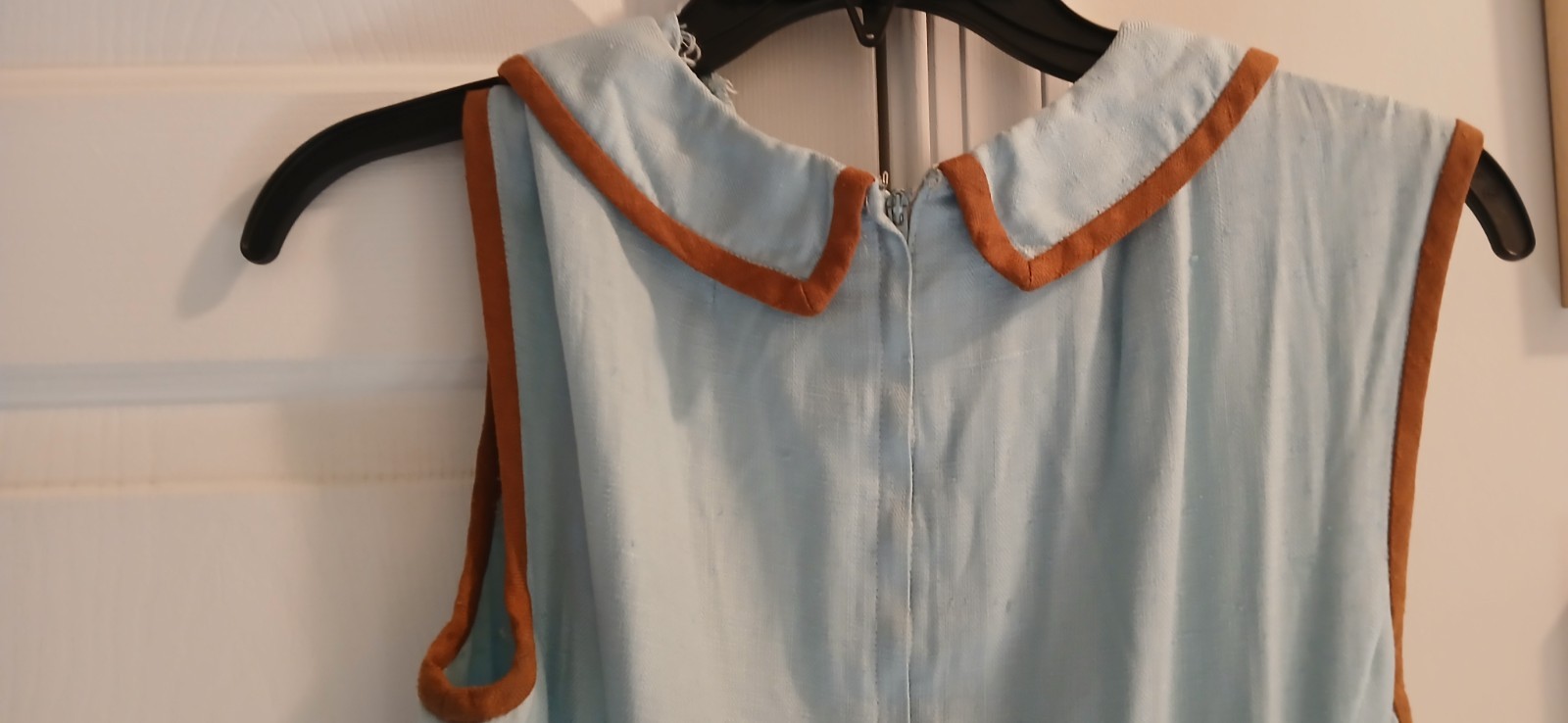 Vintage 1960s Adele Martin Original Green light blue Shift Dress Mod Mini M