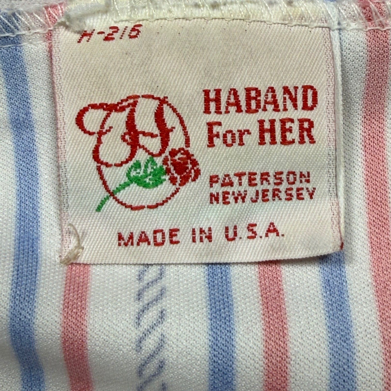Vintage 1970s Red White Blue Nautical Polyester Tunic Top Rope Belt L XL Coastal
