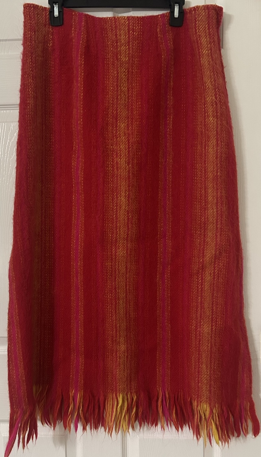 Vintage Arola Wool Maxi Skirt Lined w/ Side Slits Size Large Made In Finland