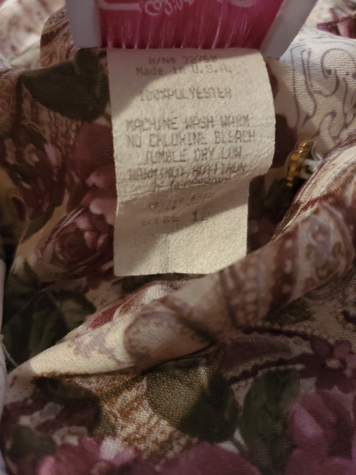 California Looks Dress Made In USA Vintage 80s 90s Purple Floral Dress