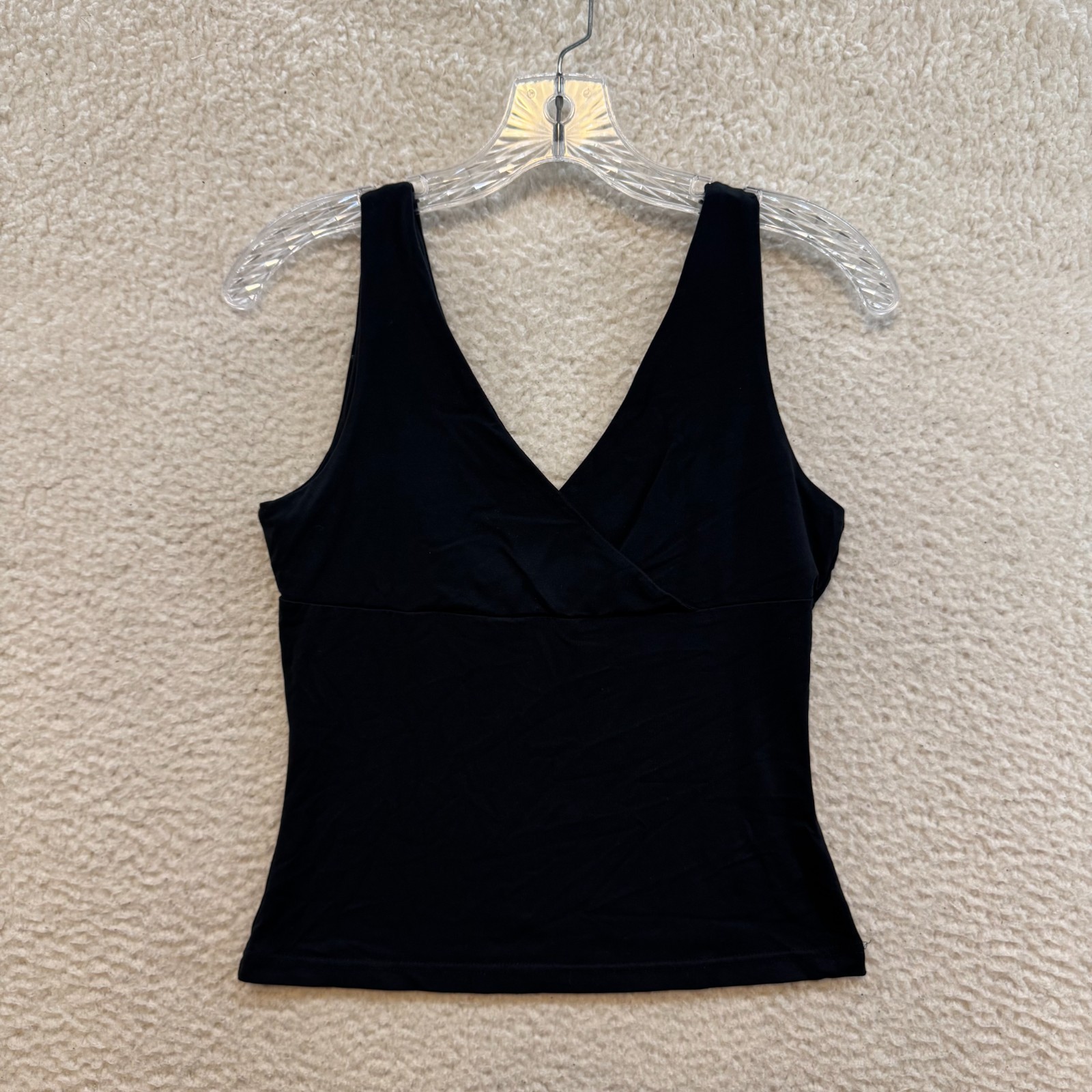 Y2K Vintage Express Black Top Medium Slinky Stretch Corpcore Office Siren Career